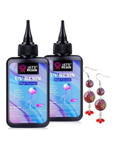 Kit de Resina UV LET'S RESIN 200g Cristalina Alta Viscosidad