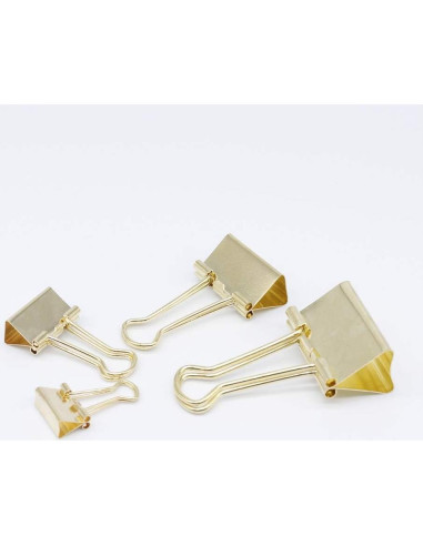Clips de Papel YOPINK Dorado 100 Piezas Tamaños Variados