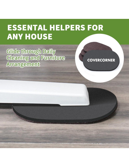 Deslizadores de Muebles 4 PCS COVERCORNER 24.1 cm Fieltro