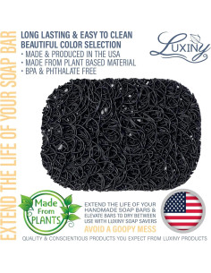 Elevador de Jabón Luxiny - 2 Piezas en Ónix Negro, Material Vegetal 2