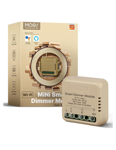 Relé Inteligente WiFi Regulable MOES 1 Gang Control Remoto