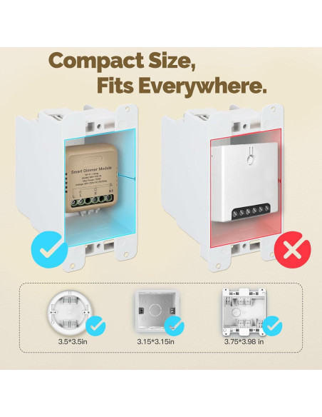 Relé Inteligente WiFi Regulable MOES 1 Gang Control Remoto