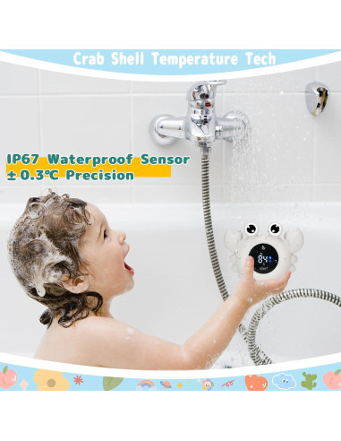 Termómetro de baño digital TKY con juguetes flotantes - Gris
