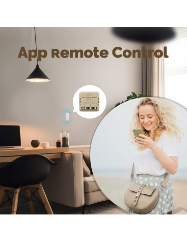 Relé Inteligente WiFi Regulable MOES 1 Gang Control Remoto