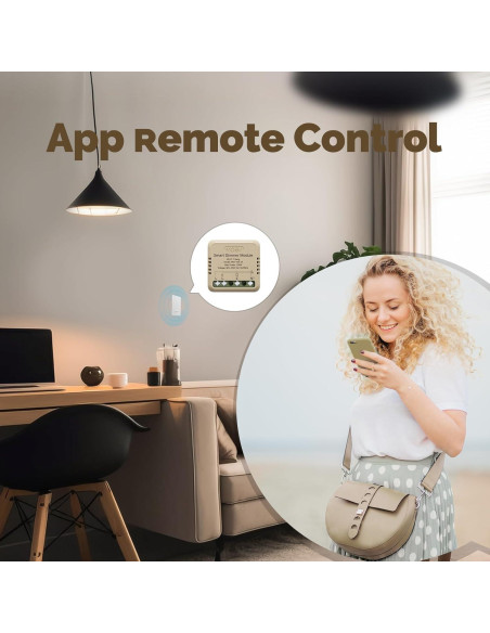 Relé Inteligente WiFi Regulable MOES 1 Gang Control Remoto