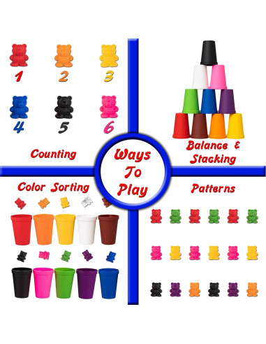 Osos de Conteo Coloridos Driddle - 100 Piezas - Juguete Educativo