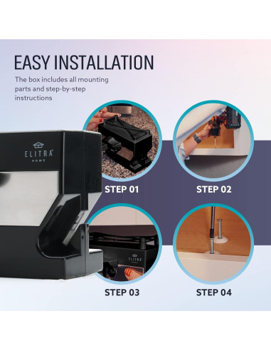 Abridor de Latas Eléctrico ELITRA HOME Bajo Gabinete Negro