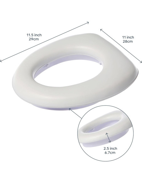 Asiento de Inodoro Acolchado Dreambaby L604 - Blanco - Ovalado