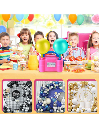 Bomba de globo eléctrica Party Zealot con 135 clips y boquillas