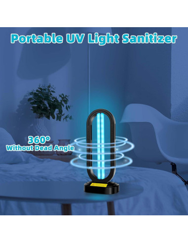 Desinfectante de Luz UV Feefir Portátil con Control Remoto 38W