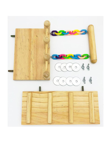 Soporte de Juegos para Aves CAREUPET con Escalera y Columpio