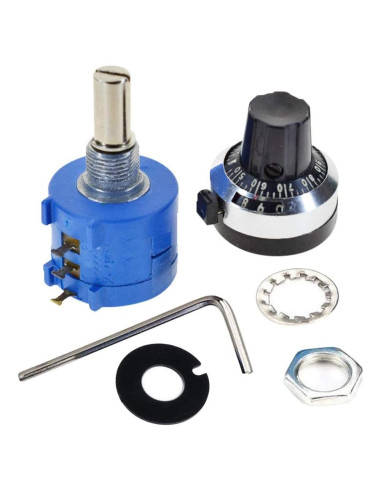 Potenciometro 1K Ohm 10 Giros 2W Onwon con Dial Rotativo
