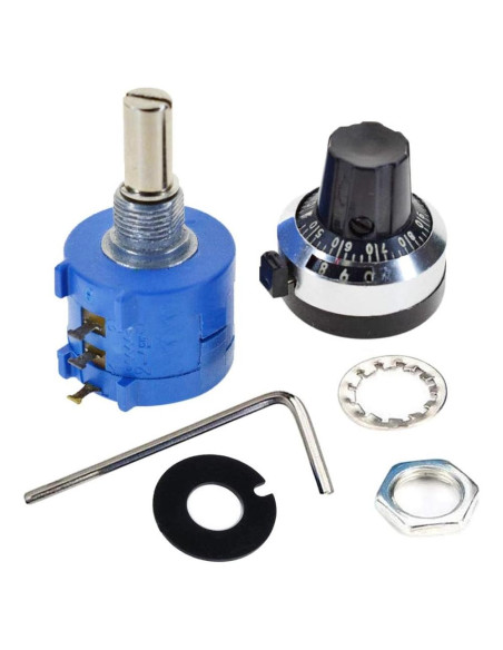 Potenciometro 1K Ohm 10 Giros 2W Onwon con Dial Rotativo