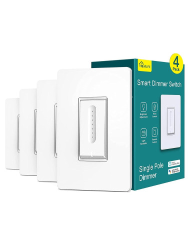 Interruptor Regulador Inteligente TREATLIFE 4 Paquete WiFi 2.4GHz