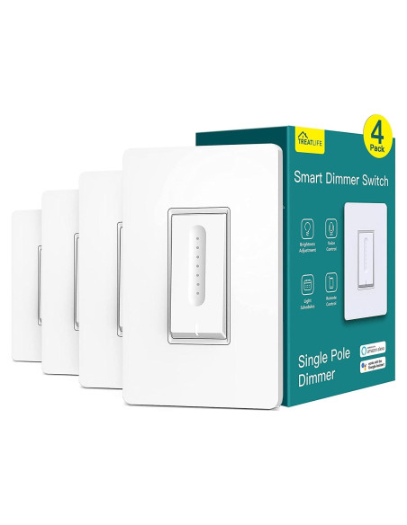 Interruptor Regulador Inteligente TREATLIFE 4 Paquete WiFi 2.4GHz