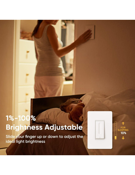 Interruptor Regulador Inteligente TREATLIFE 4 Paquete WiFi 2.4GHz