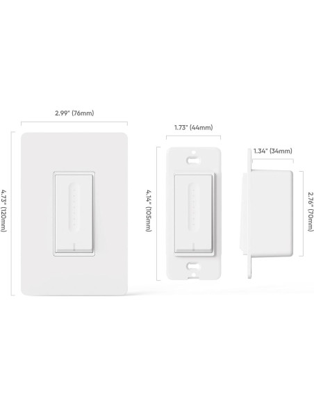 Interruptor Regulador Inteligente TREATLIFE 4 Paquete WiFi 2.4GHz
