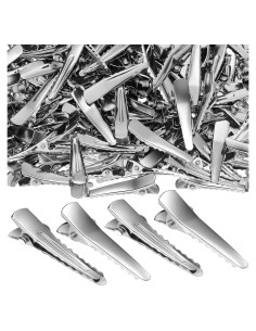 Clips de Pelo Chuangdi 200 Piezas Metal Plateado 30 mm