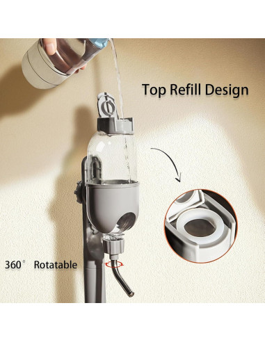 Botella de Agua para Mascotas TOKAYIFE 502ml Gris