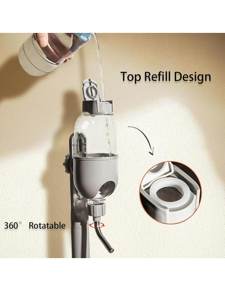 Botella de Agua para Mascotas TOKAYIFE 502ml Gris