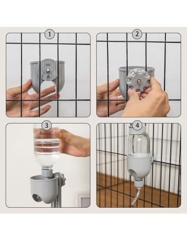 Botella de Agua para Mascotas TOKAYIFE 502ml Gris