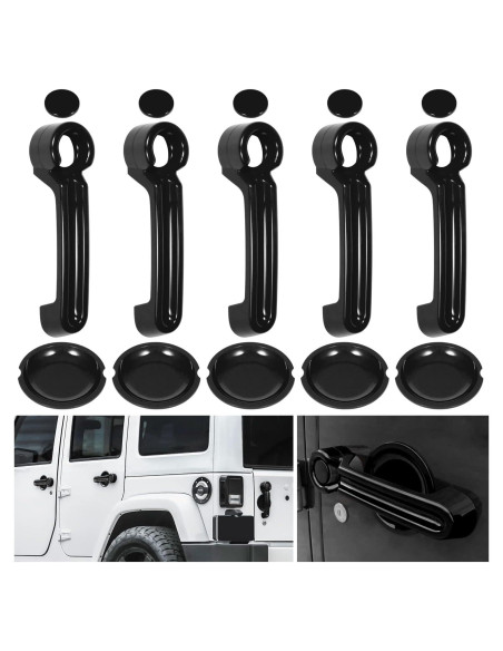 Inserciones de Manija de Puerta E-cowlboy para Jeep Wrangler 2007-2018