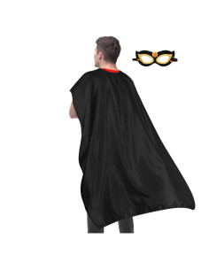 Capa de Superhéroe D.Q.Z para Adultos - Negro, 1.40m x 0.90m