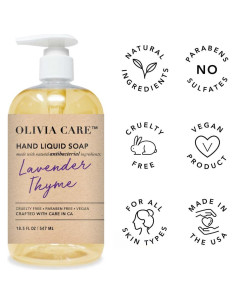 Jabón de Manos Antibacteriano Olivia Care 548 ml Salvia y Árbol de Té 2