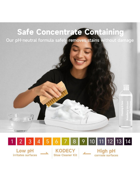 Kit de Limpieza de Zapatos Koudecy - 300ml, Cepillos y Toalla