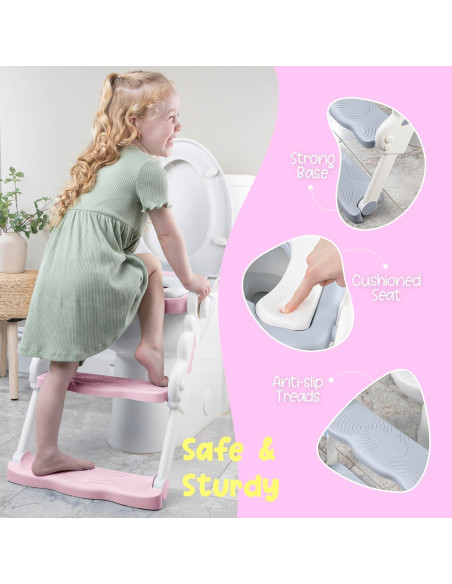 Asiento de Entrenamiento para Baño Bebé Bebeleh Rosa