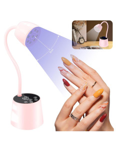 Lámpara de Uñas UV LED DAQVQ Rosa 2 en 1 Recargable