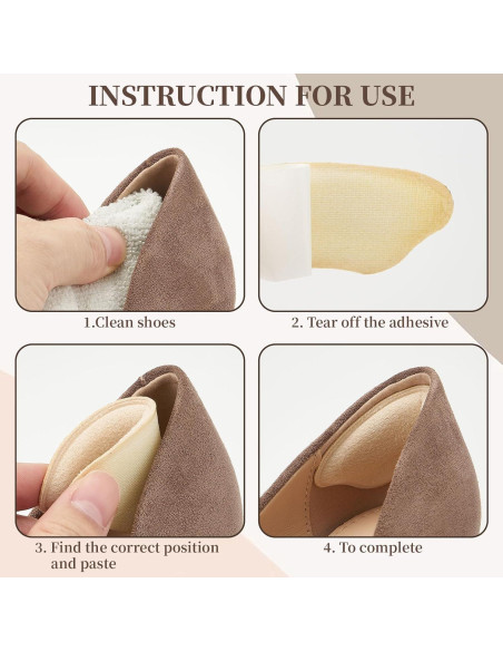 4 Pares Almohadillas Talón QIUTIMIY para Zapatos Grandes