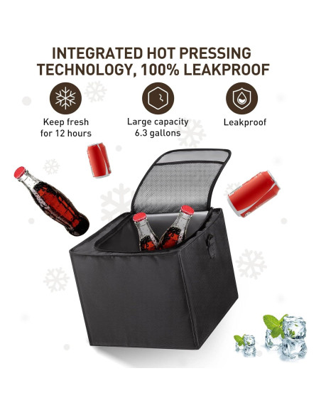 Organizador de Maletero HIRALIY 4 en 1 Plegable con Bolsa Térmica