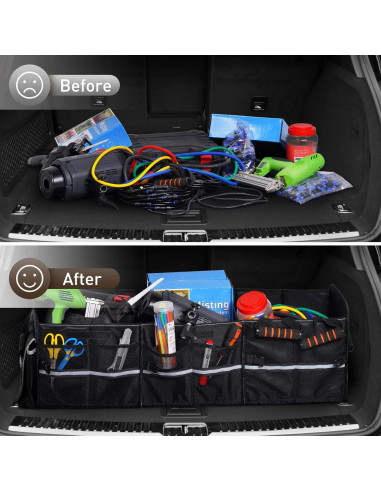 Organizador de Maletero HIRALIY 4 en 1 Plegable con Bolsa Térmica