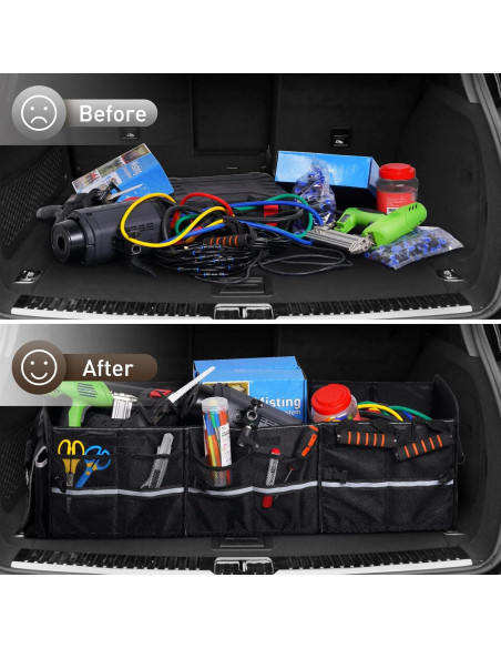 Organizador de Maletero HIRALIY 4 en 1 Plegable con Bolsa Térmica