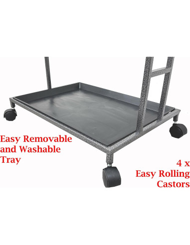 Soporte de Juego para Aves Loro Mcage 166 cm con Escalera y Cuencos