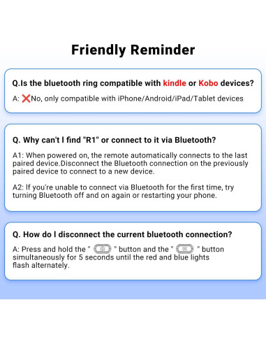 Anillo de Desplazamiento Remoto Bluetooth MILOUZ R1 - Negro