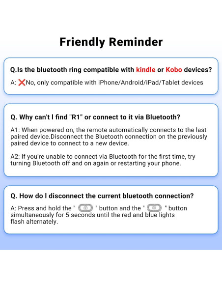 Anillo de Desplazamiento Remoto Bluetooth MILOUZ R1 - Negro