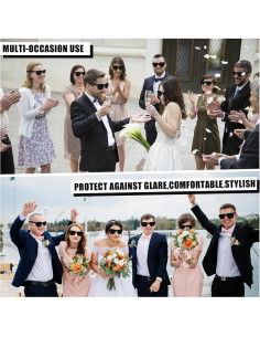 100 Gafas de Sol Negras Retro para Fiesta Unisex 2