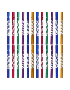 100 Tubos de Campana de Viento Aluminio DOITOOL 8cm Color Mezclado