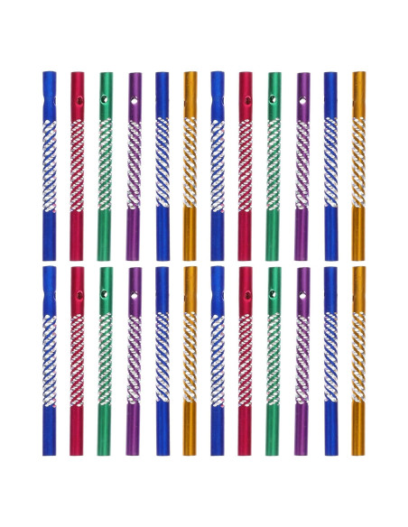 100 Tubos de Campana de Viento Aluminio DOITOOL 8cm Color Mezclado