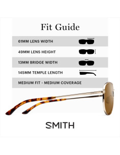 Gafas de sol aviador SMITH Langley 2 acero inoxidable dorado 2
