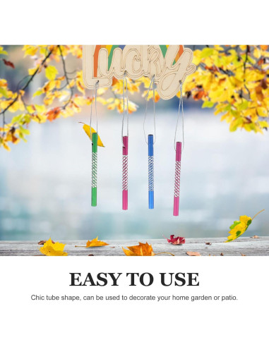 100 Tubos de Campana de Viento Aluminio DOITOOL 8cm Color Mezclado