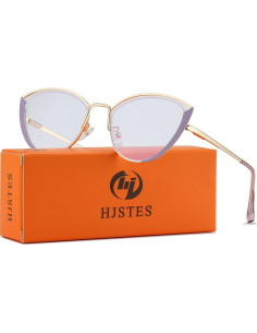 Gafas de Luz Azul HJSTES Ojo de Gato Metal Púrpura 2