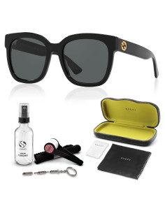 Gafas de sol Gucci GG0034SN cuadradas para mujer con kit lujo
