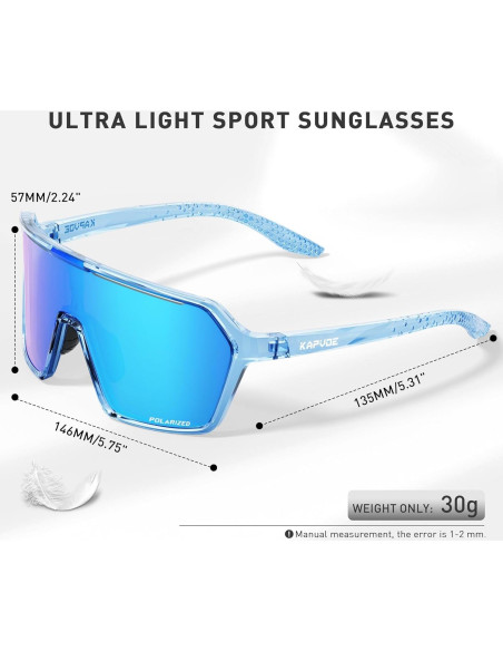 Gafas de Ciclismo Polarizadas KAPVOE K335 UV400 Ajustables