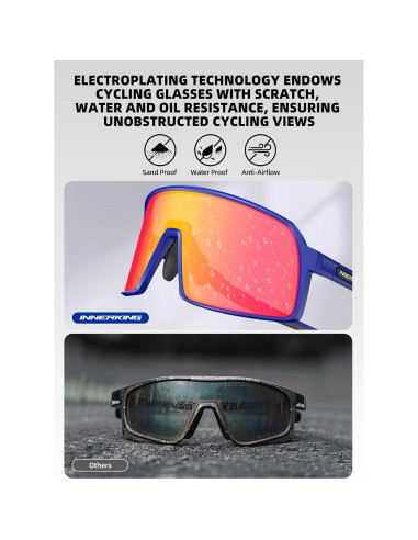 Gafas de sol deportivas InnerKing UV400 para ciclismo y golf