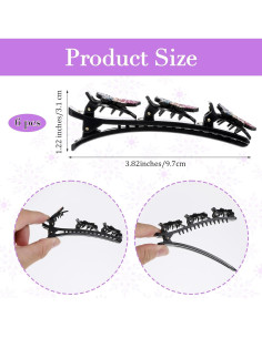 Juego de 6 Clips de Pelo Trenzados Sorcristy - Brillantes y Coloridos 2