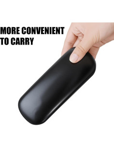 Estuche de Gafas Duro Tixhumiy Negro con 3 Paños de Limpieza 2