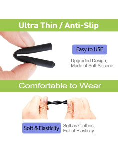 Almohadillas de Silicona Gdnmpat para Gafas - 2 Pares Grises 2